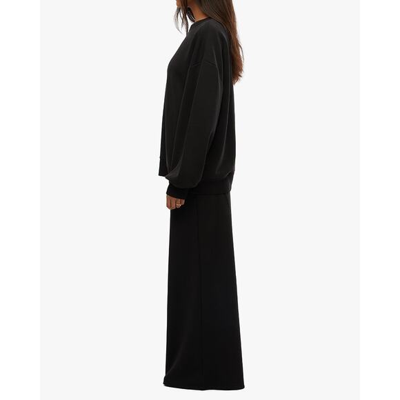 We Wore What Balloon Sleeve Crew Neck Sweatshirt Black XS NWT Oversized Lounge - Picture 4 of 16